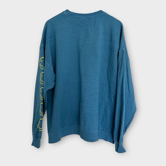 Nirvana Oversized Crewneck Sweatshirt Blue Tie Dye Print S/M - Picture 6 of 8